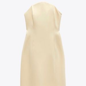 Zara Satin Effect Midi Dress